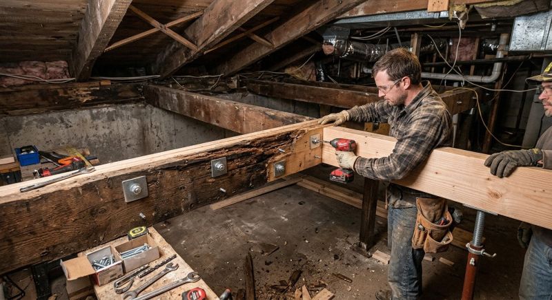 Basement Beam Repair in Conroe, TX
