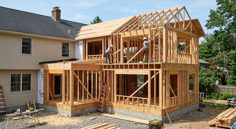 Home Addition Framing in Kansas City, KS