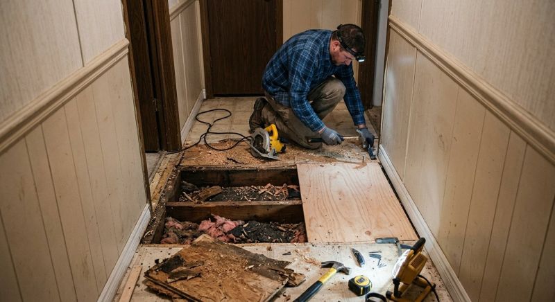 Plywood Subfloor Repair in Conroe, TX