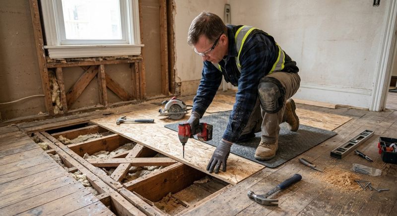 Squeaky Wood Floor Repair in Conroe, TX